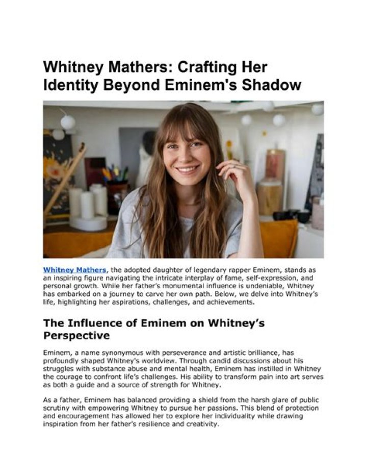 Unraveling The Truths: Whitney Mathers' Parents Exposed